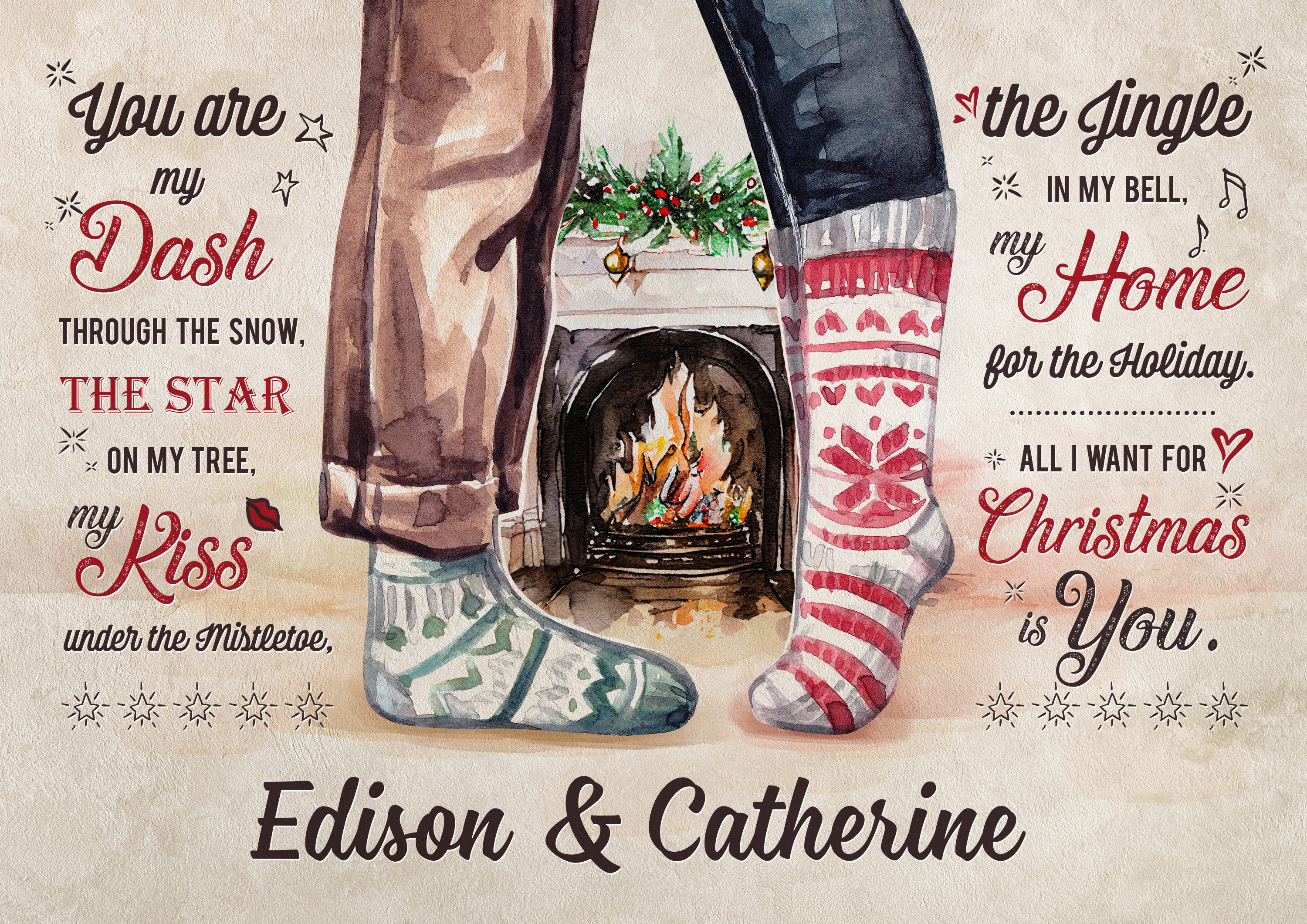 ChristmasCoupleSocks